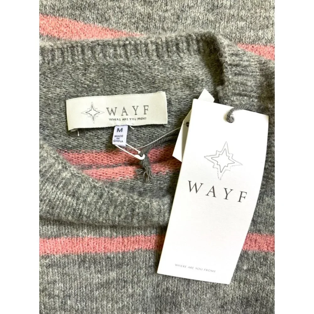 WAYF Mock Neck Tie Waist Sweater NEW WITH TAGS